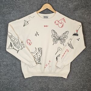 Skull House "Baby" Graphic Crew Neck Sweater (S/M) UNISEX